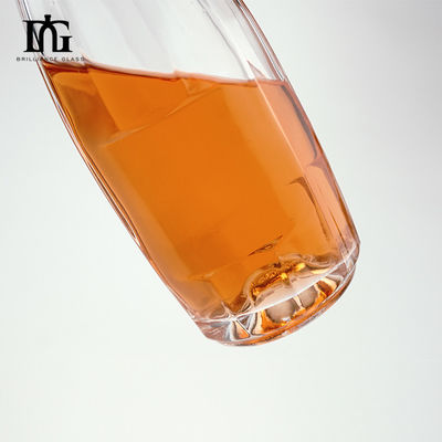 OEM/ODM Aceitável 700ml Garganta Longa Vazia Gelo Garrafa de Vidro Límpido Garrafa de Vinho Garrafa de Champanhe