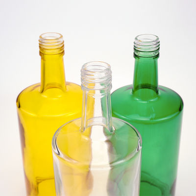 Super Flint Flat Shoulder Glass Bottle para Licores e Bebidas Custom 500ml 750ml