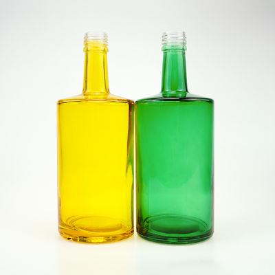 Super Flint Flat Shoulder Glass Bottle para Licores e Bebidas Custom 500ml 750ml