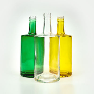 Super Flint Flat Shoulder Glass Bottle para Licores e Bebidas Custom 500ml 750ml