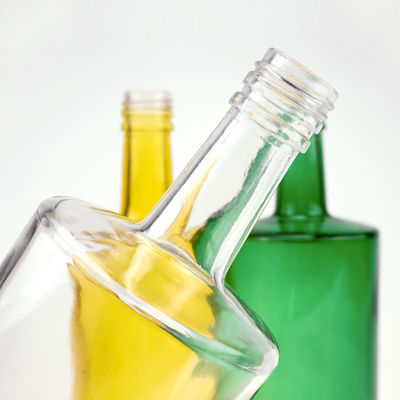 Super Flint Flat Shoulder Glass Bottle para Licores e Bebidas Custom 500ml 750ml