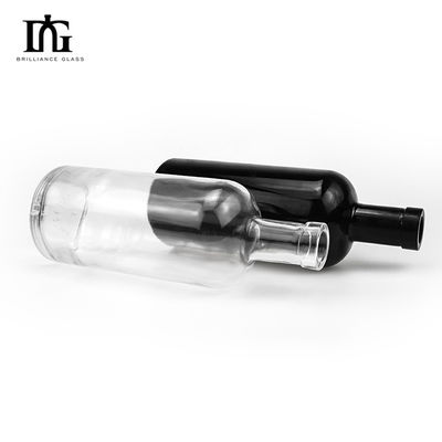 Tequila Desenho Único 700ml 1000ml Matte Black Olive Oil Garrafas de vidro com rolha