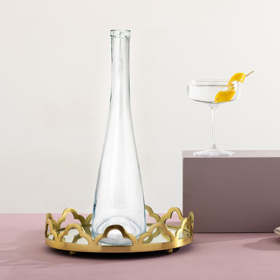 Garrafas Directas de 500 ml de vidro transparente e vazio para bebidas alcoólicas com rolha e tampa de parafuso