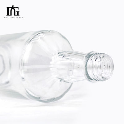 Garrafa de vidro transparente personalizada para Gin/Brandy 500 ml Capacidade aceitável OEM/ODM