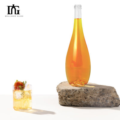 Collar de vidro 750 ml embalagem vazia garrafa de vinho para personalização Vodka suco Whiskey cerveja
