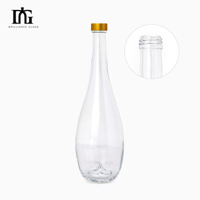 Collar de vidro 750 ml embalagem vazia garrafa de vinho para personalização Vodka suco Whiskey cerveja