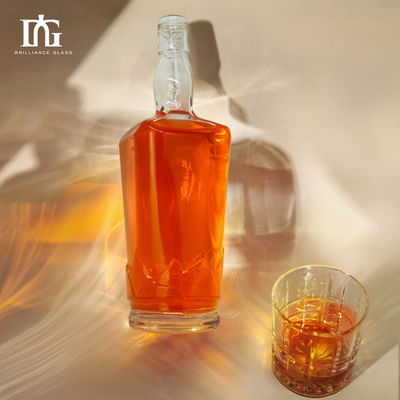 OEM/ODM 700ml 750ml garrafa de vidro para vinho uísque fornecimento direto tampa Tipo de cortiça parafuso ambos