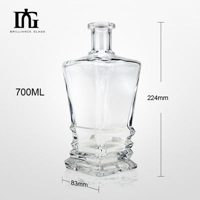 Garrafa de vidro vazia para Vodka Vinho Whisky Rum Gin 500ml/700ml/750ml/1000ml Capacidade