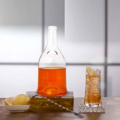 Material do colarinho de vidro 700 ml garrafa de vidro de vinho verde escuro com vedação tipo CORK