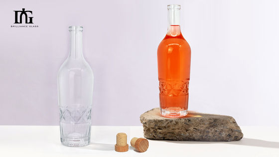 700 ml 500 ml garrafa de vidro personalizada para Brandy Gin Rum Whisky Vodka Tequila Licores