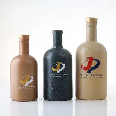 Bebidas industriais 500 ml 750 ml 1000 ml Frasco de uísque gelado com cortiça
