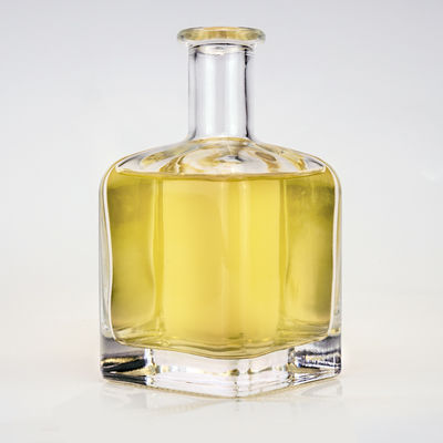 Conjunto de garrafas de uísque de vidro quadrado personalizado 5CL 500ML 750ML Vial congelado Base de material vidro