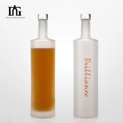 Liquores e Bebidas em Vidro 750 ml Flat Square Shoulder Screw Top Gin Whisky Vodka Flask