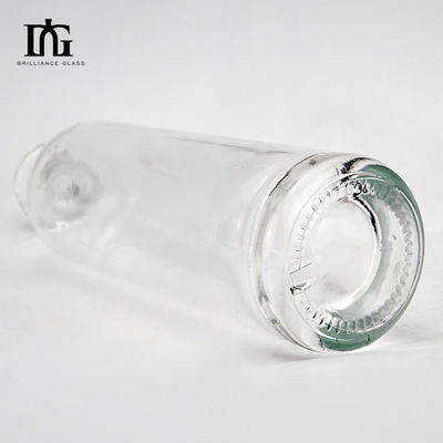 Garrafas de vidro de vodka de 500 ml/700 ml/750 ml, redondas, de coluna fina e alta, com tampa de parafuso