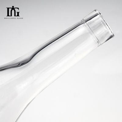 Garrafas de vidro para licor gin uísque vinho vodka rótulo personalizado impressão de tela tampa de parafuso