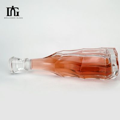 Garrafas de vidro personalizadas de bebidas alcoólicas Gin Whiskey Cocktail Vinho Vodka Garrafa com tampa de parafuso