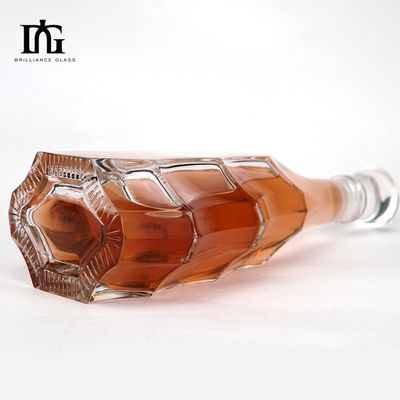 Garrafas de vidro personalizadas de bebidas alcoólicas Gin Whiskey Cocktail Vinho Vodka Garrafa com tampa de parafuso