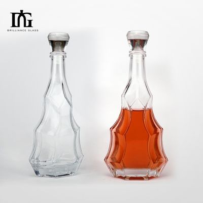Garrafas de vidro personalizadas de bebidas alcoólicas Gin Whiskey Cocktail Vinho Vodka Garrafa com tampa de parafuso