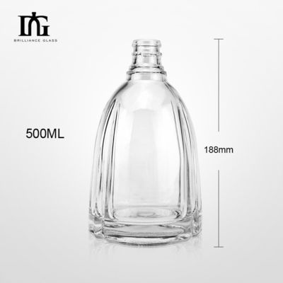 100 ml 200 ml 375 ml 500 ml 750 ml 1000 ml Borrachas redondas de vidro de cristal de vodka gravadas com rolha de rolha