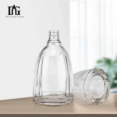 100 ml 200 ml 375 ml 500 ml 750 ml 1000 ml Borrachas redondas de vidro de cristal de vodka gravadas com rolha de rolha