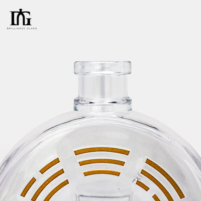 Collar de vidro 450ml 700ml 750ml Rum Vodka Whisky Liquor Gin Spirits Garrafa com Cortiça