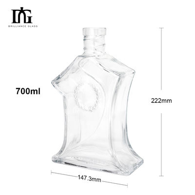 Parafusos de cortiça ambos 700ml 70cl 750ml 75cl Garrafa de vidro para Brandy Whiskey Gin Vodka