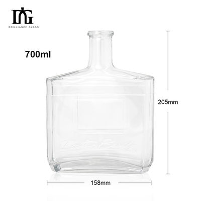Garrafa de Gin Whisky Spirit Vodka Brandy personalizada com fecho de cortiça e 750 ml de capacidade