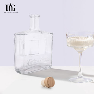 Garrafa de Gin Whisky Spirit Vodka Brandy personalizada com fecho de cortiça e 750 ml de capacidade