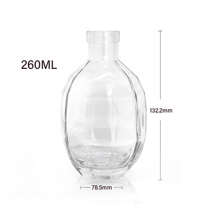 Corpo de vidro 250ml 375ml 500ml Vodka Liquor Vinho Espiritualidade Garrafa Com Cobertura Para Brandy Whisky
