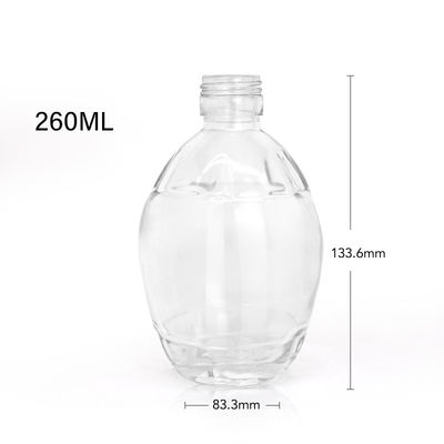 250 ml 375 ml 700 ml garrafas de xarope de bordo de colarinho de vidro Dispensador de xarope plano com alça