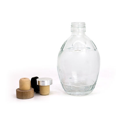 250 ml 375 ml 700 ml garrafas de xarope de bordo de colarinho de vidro Dispensador de xarope plano com alça