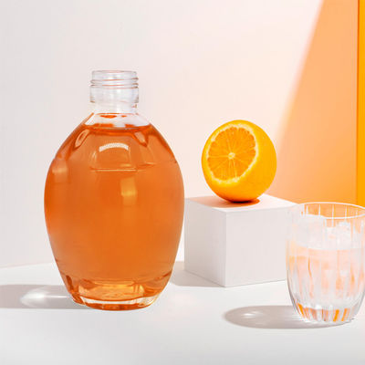 250 ml 375 ml 700 ml garrafas de xarope de bordo de colarinho de vidro Dispensador de xarope plano com alça
