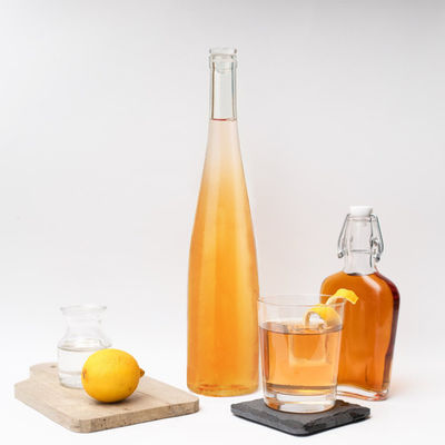 Manuseio de superfície de gravação 380ml 700ml garrafa de vidro para tequila uísque vodka rum brandy