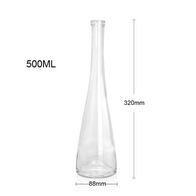 Garrafa de vidro transparente com fundo de rosa Capacidade 500 ml/750 ml Material do corpo Vidro