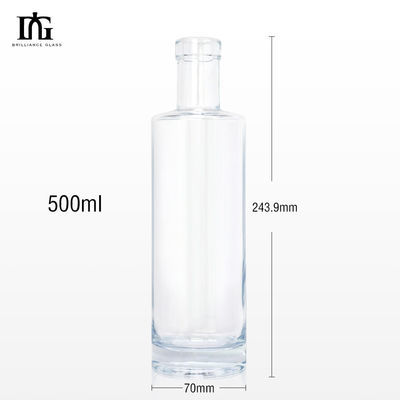 Brandy Suco Vinho Liquor Espírito Garrafa de vidro com forma personalizada e capacidade de 700ml