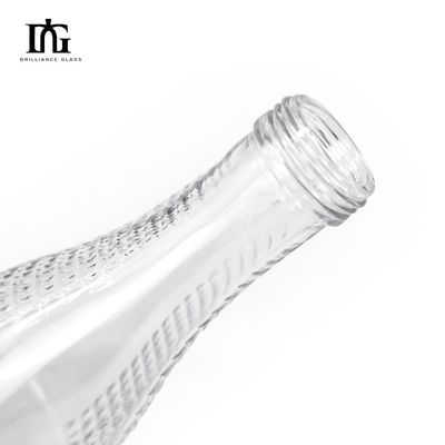 Fornecido livremente garrafa de vidro 700ml 500ml para vinho vodka brandy claro transparente vazio