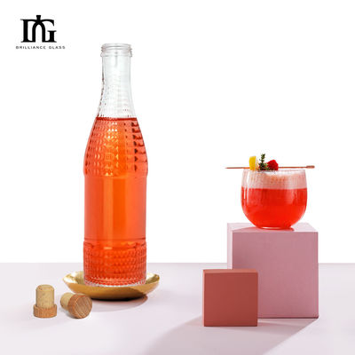 Fornecido livremente garrafa de vidro 700ml 500ml para vinho vodka brandy claro transparente vazio