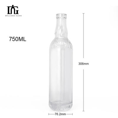 Disponibilizado gratuitamente 500 ml Botão de vidro transparente de fundo espesso Whisky Brandy Rum Gin Liquor