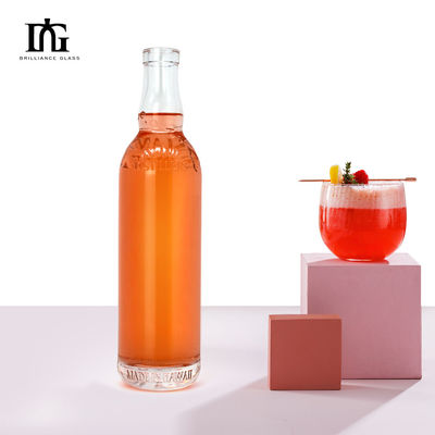 Disponibilizado gratuitamente 500 ml Botão de vidro transparente de fundo espesso Whisky Brandy Rum Gin Liquor