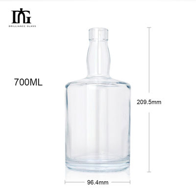 Material do corpo Vidro 260 ml Mini garrafas Garrafa de vidro transparente para licor de uísque e vinho