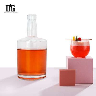 Material do corpo Vidro 260 ml Mini garrafas Garrafa de vidro transparente para licor de uísque e vinho