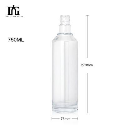 250 ml/350 ml/500 ml/550 ml/650 ml/700 ml/750 ml Garrafas de vidro para bebidas alcoólicas Vodka