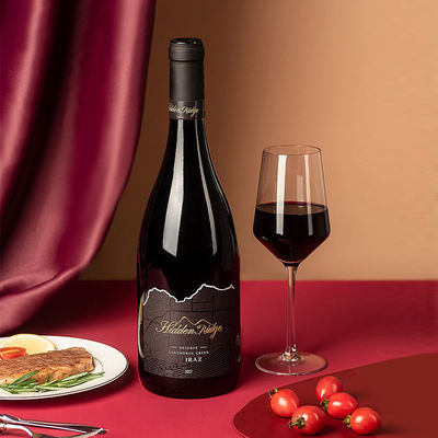 Garrafa de vinho espumante dourado electroplata 375 ml/ 500 ml/750 ml com vedação de cortiça