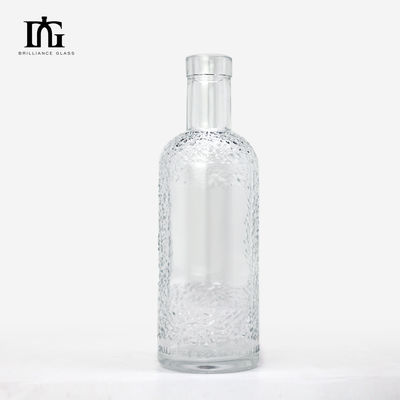 750 ml/700 ml garrafa de vidro para vodka gin rum uísque fornecido por aceitar logotipo personalizado