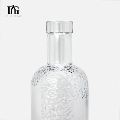 750 ml/700 ml garrafa de vidro para vodka gin rum uísque fornecido por aceitar logotipo personalizado