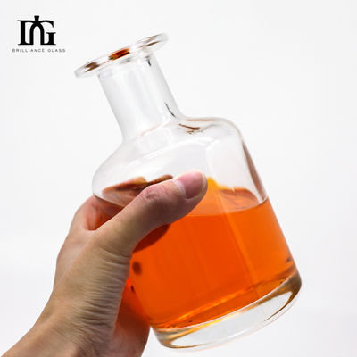Impressão de tela de design personalizado Garrafa de vidro de 500 ml congelada clara para vodka e uísque