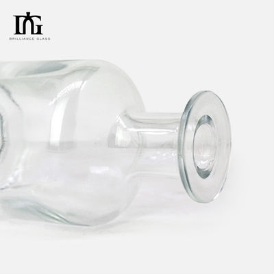 Impressão de tela de design personalizado Garrafa de vidro de 500 ml congelada clara para vodka e uísque