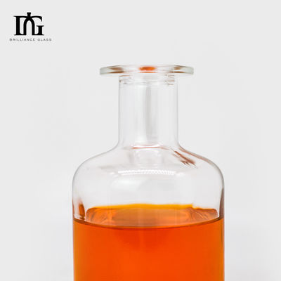 Impressão de tela de design personalizado Garrafa de vidro de 500 ml congelada clara para vodka e uísque