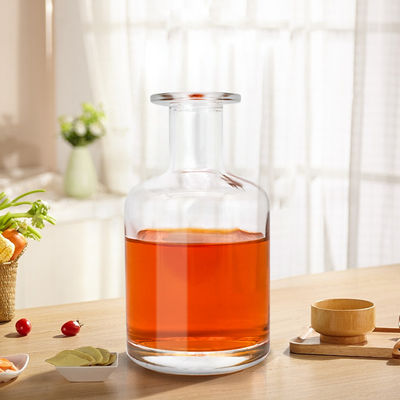 Impressão de tela de design personalizado Garrafa de vidro de 500 ml congelada clara para vodka e uísque