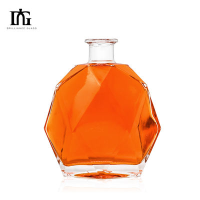Garrafas de vidro de 700 ml de álcool vazio para gin, rum, uísque e vodka